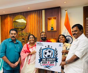 ടി.എം.സി,കിക്  ഔട്ട് ഡ്രഗ്സ് ഫുട്ബോൾ മാച്ച് ലോഗോ പ്രകാശനം നടത്തി.