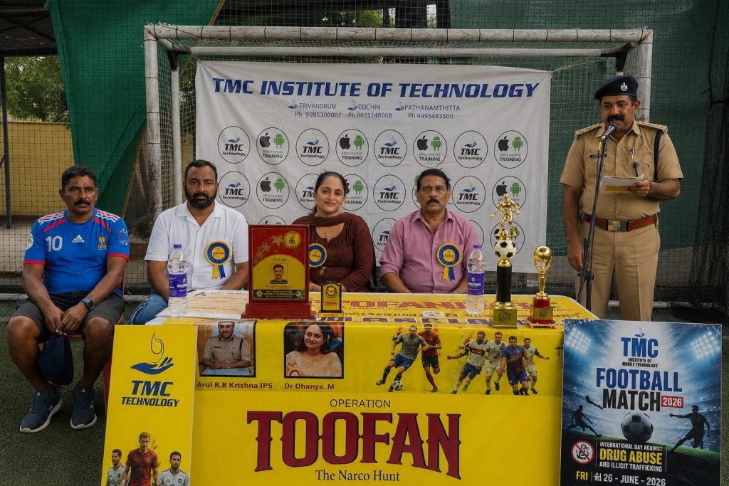 ടി.എം.സി ടെക്നോളജി കേരള കിക്ക് ഔട്ട് ഡ്രഗ്സ് ഫുട്ബോൾ മാച്ച് നടത്തി