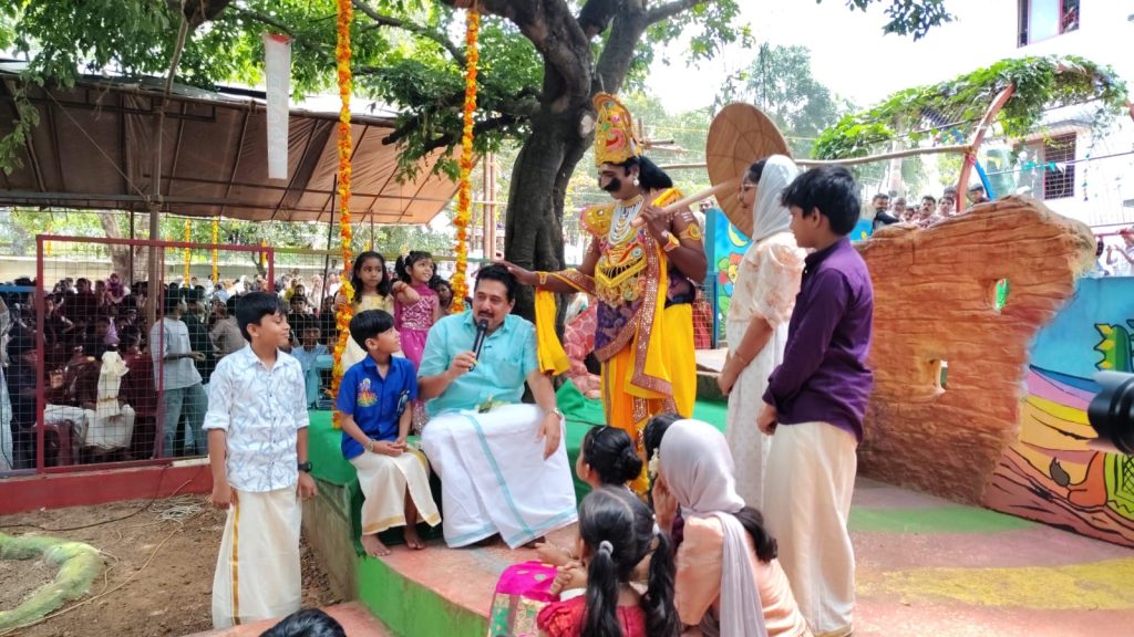 ജെൻ ആൽഫകൾക്കൊപ്പം ഓണാവേശത്തിൽ പങ്കു ചേർന്ന് വിദ്യാഭ്യാസമന്ത്രി