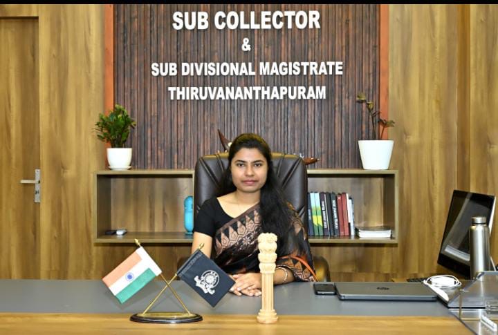 സ്വാതി മോഹൻ റാത്തോഡ് സബ് കളക്ടറായി ചുമതലയേറ്റു