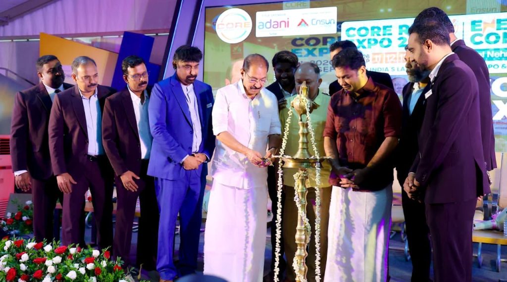 കൊച്ചി ജവഹർലാൽ നെഹ്റു സ്റ്റേഡിയത്തിൽ നടക്കുന്ന ‘കോർ റെൻ എക്സ്പോ 2026’, ‘എനർജി കോൺക്ലേവ്’ എന്നിവയുടെ ഉദ്ഘാടനം വൈദ്യുതി വകുപ്പ് മന്ത്രി സണ്ണി ജോസഫ് നിർവഹിക്കുന്നു